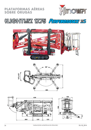 Piattaforme aeree articolate cingolate Hinowa Lightlift 17.75 Performance IIIS MK3