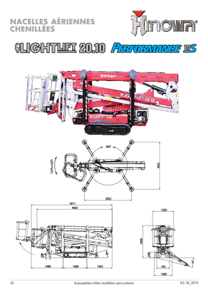 Piattaforme aeree articolate cingolate Hinowa Lightlift 20.10 Performance IIIS MK3