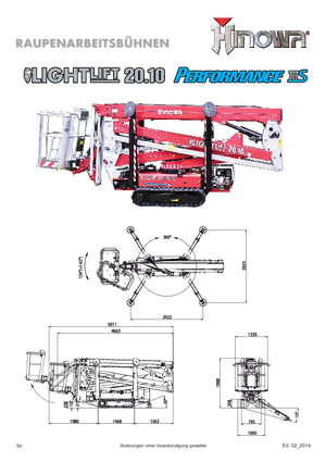 Piattaforme aeree articolate cingolate Hinowa Lightlift 20.10 Performance IIIS MK3