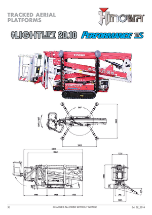Piattaforme aeree articolate cingolate Hinowa Lightlift 20.10 Performance IIIS MK3
