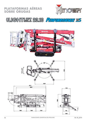 Piattaforme aeree articolate cingolate Hinowa Lightlift 20.10 Performance IIIS MK3