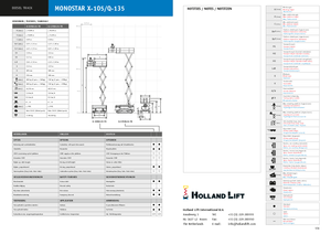 Piattaforme aeree verticali a pantografo cingolate Holland-Lift Q-135 DL 24 TR