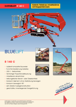 Piattaforme aeree telescopiche cingolate Bluelift - Rothlehner R 140 C