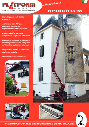 Piattaforme aeree articolate cingolate Basket Spider 15.75 E-Pro