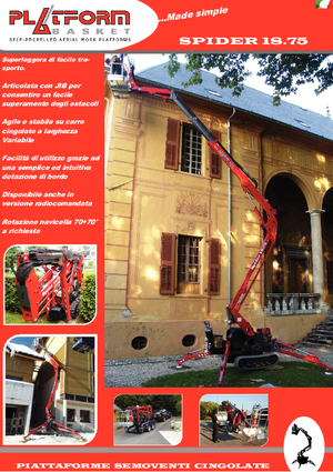 Piattaforme aeree articolate cingolate Basket Spider 18.75