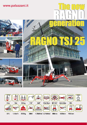 Piattaforme aeree telescopiche cingolate Palazzani TSJ 25 C