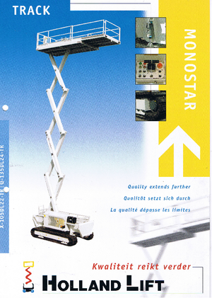 Piattaforme aeree verticali a pantografo cingolate Holland-Lift X-105 DL 22 TR
