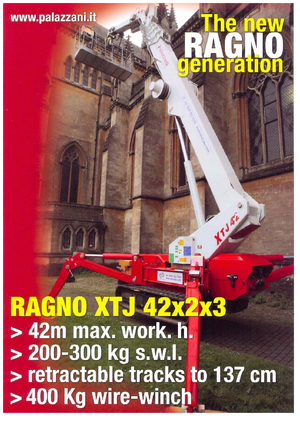 Piattaforme aeree articolate cingolate Palazzani XTJ 42 R