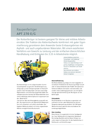 Finitrici stradali cingolate Ammann AFT 270 E/G