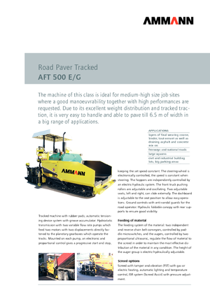 Finitrici stradali cingolate Ammann AFT 500 E/G