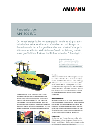 Finitrici stradali cingolate Ammann AFT 500 E/G