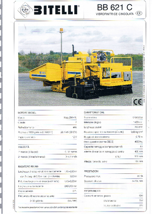 Finitrici stradali cingolate Bitelli BB 621 C-RB 260
