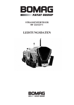 Finitrici stradali cingolate Bomag BF 223 C