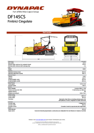 Finitrici stradali cingolate Dynapac DF 145 CS
