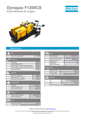 Finitrici stradali cingolate Dynapac F 1200 CS