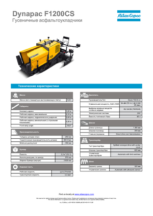 Finitrici stradali cingolate Dynapac F 1200 CS