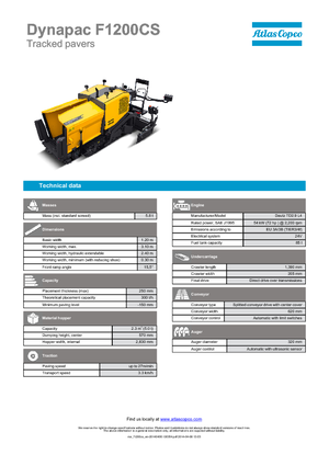 Finitrici stradali cingolate Dynapac F 1200 CS