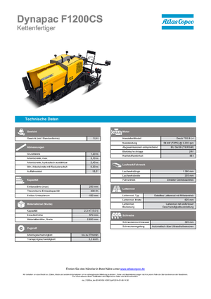 Finitrici stradali cingolate Dynapac F 1200 CS