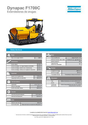 Finitrici stradali cingolate Dynapac F 1700 C