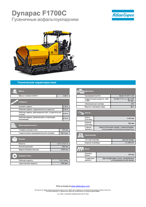 Finitrici stradali cingolate Dynapac F 1700 C