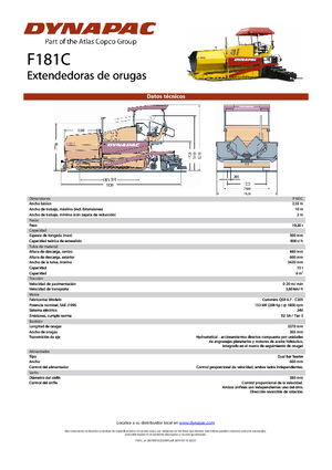Finitrici stradali cingolate Dynapac F 181 C