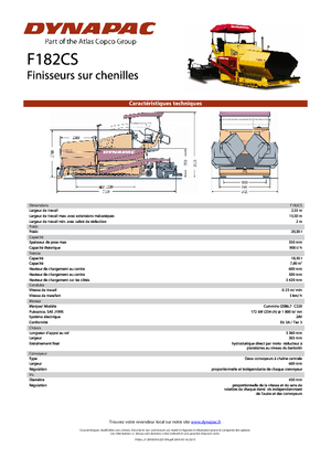 Finitrici stradali cingolate Dynapac F 182 CS