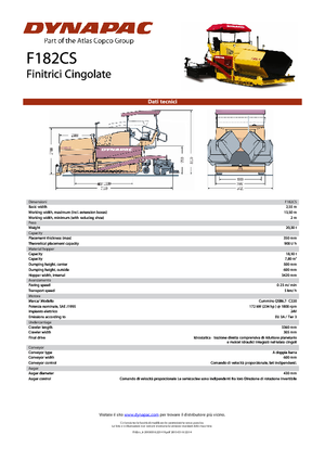 Finitrici stradali cingolate Dynapac F 182 CS