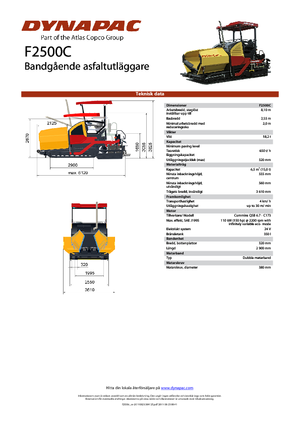 Finitrici stradali cingolate Dynapac F 2500 C