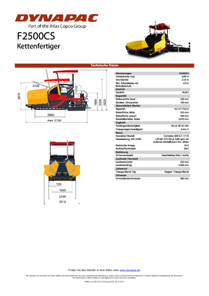 Finitrici stradali cingolate Dynapac F 2500 CS
