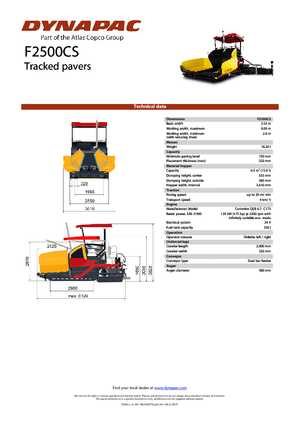 Finitrici stradali cingolate Dynapac F 2500 CS