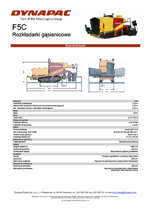 Finitrici stradali cingolate Dynapac F 5 C