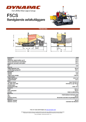 Finitrici stradali cingolate Dynapac F 5 CS