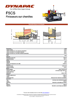 Finitrici stradali cingolate Dynapac F 5 CS