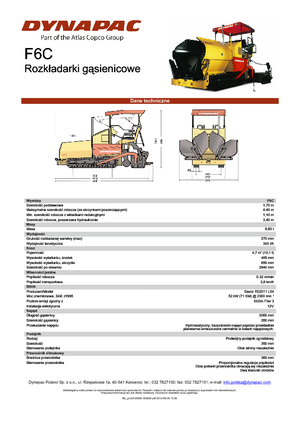 Finitrici stradali cingolate Dynapac F 6 C