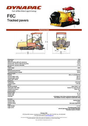Finitrici stradali cingolate Dynapac F 6 C