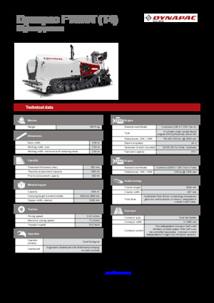 Finitrici stradali cingolate Dynapac F1000T