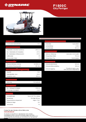 Finitrici stradali cingolate Dynapac F1800C