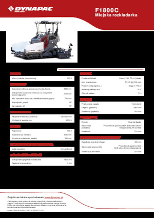 Finitrici stradali cingolate Dynapac F1800C
