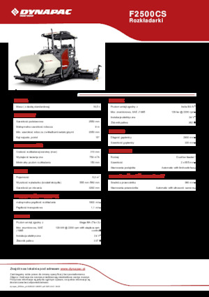 Finitrici stradali cingolate Dynapac F2500CS