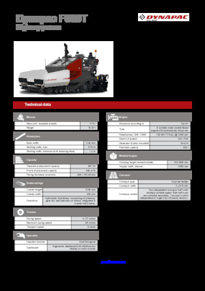 Finitrici stradali cingolate Dynapac F800T