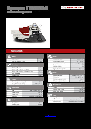 Finitrici stradali cingolate Dynapac FC1300C II