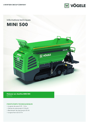 Finitrici stradali cingolate Vögele MINI 500