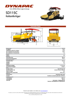 Finitrici stradali cingolate Dynapac SD 115 C