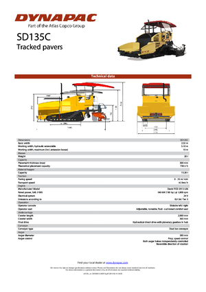 Finitrici stradali cingolate Dynapac SD 135 C