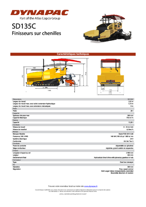 Finitrici stradali cingolate Dynapac SD 135 C