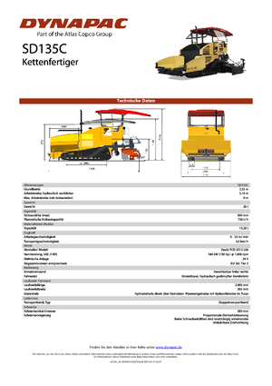 Finitrici stradali cingolate Dynapac SD 135 C