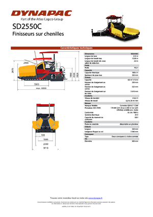 Finitrici stradali cingolate Dynapac SD 2550 C