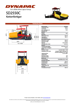 Finitrici stradali cingolate Dynapac SD 2550 C