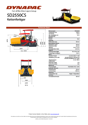 Finitrici stradali cingolate Dynapac SD 2550 CS