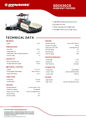 Finitrici stradali cingolate Dynapac SD2530CS